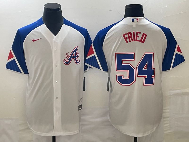 Men Atlanta Braves #54 Fried White City Edition 2024 Nike MLB Jersey style 1->atlanta braves->MLB Jersey